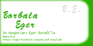 borbala eger business card